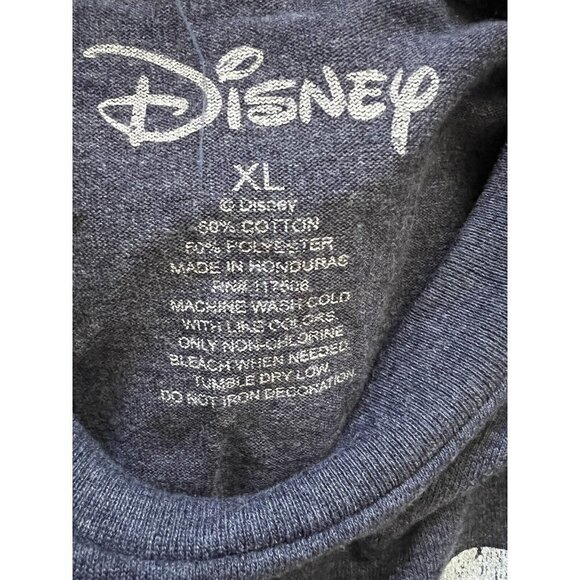 Disney Grumpy Dwarf Blue Gray Graphic T-Shirt XL 50/50 Stretch Relaxed Cotton - Picture 6 of 6